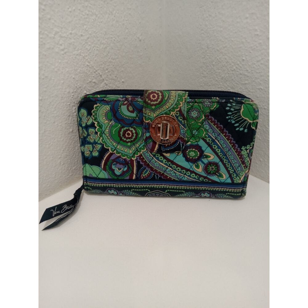 Vera Bradley Zip Around Turn Lock Wallet